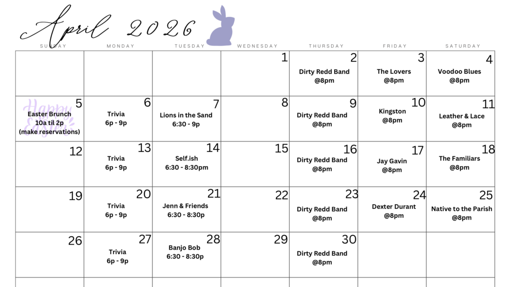 Events in April in Shreveport. Live music in Shreveport